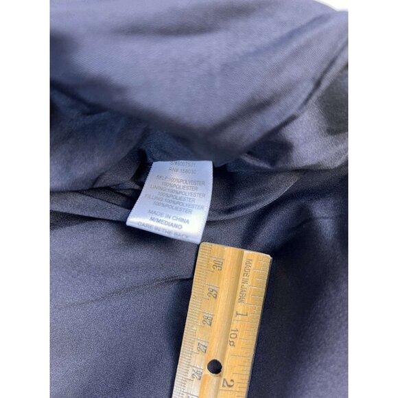 Love Tree Jacket Black Quilted Snap Button Long Line Womens Medium New with Tags - Picture 3 of 7